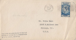 USA 1934 Little America / Byrd DELAYED LETTER (FG190) - Spedizioni Antartiche