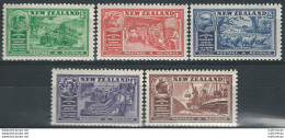 1936 New Zealand Industrie Dell'isola 5v. MNH SG 593/97 - Other & Unclassified
