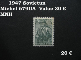 Russia Soviet 1947, Russland Soviet 1947, Russie Soviet 1947, Michel 679IIA, Mi 679IIA, MNH   [09] - Neufs