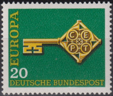 1968 Deutschland > BRD, ** Mi:DE 559, Sn:DE 983, Yt:DE 423, Europa (C.E.P.T.) 1968 - Schlüssel - 1968