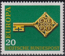 1968 Deutschland > BRD, ** Mi:DE 559, Sn:DE 983, Yt:DE 423, Europa (C.E.P.T.) 1968 - Schlüssel - 1968