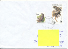 Belgium Cover Sent To Denmark 10-11-2000 Topic Stamps Including A WWF Stamp - Cartas & Documentos