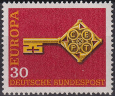 1968 Deutschland > BRD, ** Mi:DE 560, Sn:DE 984, Yt:DE 424, Europa (C.E.P.T.) 1968 - Schlüssel - 1968