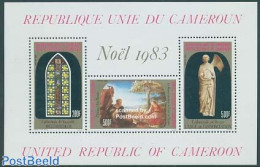 Cameroon 1983 Christmas S/s, Mint NH, Religion - Christmas - Art - Stained Glass And Windows - Noël