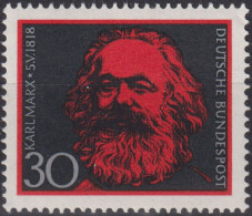 1968 Deutschland > BRD, ** Mi:DE 558, Sn:DE 985, Yt:DE 425, Karl Marx - Karl Marx