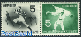 Japan 1953 Sports 2v [:], Mint NH, Sport - Judo - Rugby - Sport (other And Mixed) - Ongebruikt
