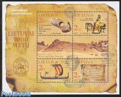 Lithuania 2002 Millennium 6v M/s, Mint NH, History - Transport - Archaeology - Ships And Boats - Archéologie