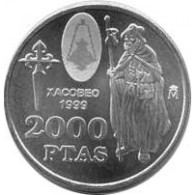 España Juan Carlos 2000 Pesetas 1999 De Plata Xacobeo - [ 4] 1975-…: Juan Carlos I.