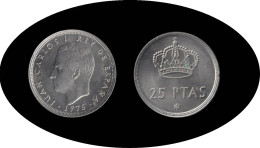 España Juan Carlos 25 Pesetas JC 1975 *(19-78) - [ 4] 1975-…: Juan Carlos I.