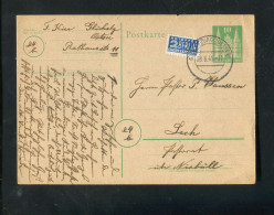 "BIZONE" 1949, Postkarte Mi. P 2II Stegstempel "GLUECKSBURG" (R0056) - Covers & Documents