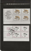 ST PIERRE ET MIQUELON  BLOC DE 4  N° 475 ET 487  AVEC  OBLITERATION CONCORDANTE THEME CHAMPIGNON - COTE : 13,80 € - Unused Stamps