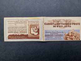 Carnet Vide 1937 Série 41 Paix 20x0,65f Bleu Couverture13f Gueules Cassées Pub  Nombreux Thèmes - Anciens : 1906-1965