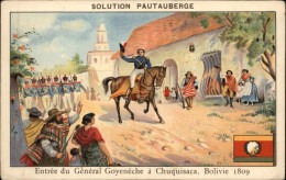 BOLIVIE - Entré Du Général Goyenèche à CHUQUISACA - Solution Pautauberge - Carte Publicitaire - Bolivia