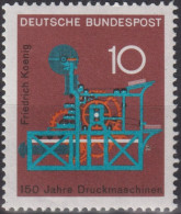 1968 Deutschland > BRD, ** Mi:DE 546, Sn:DE 978, Yt:DE 411, 150 Jahre Buchdruckmaschine, Friedrich Koenig - Factories & Industries