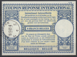 BELGIQUE BELGIE BELGIUM  Lo17  8 FRANCS BELGES Int. Reply Coupon Reponse Antwortschein IAS IRC  ANTWERPEN 16.09.63 - Buoni Risposta Internazionali (Coupon)