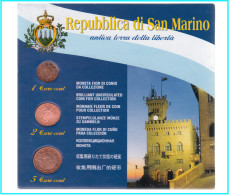 San Marino 2006 Set € Euros 1 Ct- 2 Cts - 5 Cts - Altri & Non Classificati