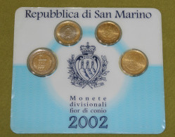 Monedas Euros San Marino Cartera 2002 (4 Monedas) - Altri & Non Classificati