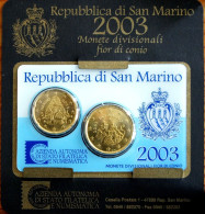 Monedas Euros San Marino Cartera 2003 (20-50 Centimos) - Altri & Non Classificati