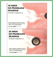 Portugal 2022 Cartera Of Coin Card Moneda Proof 2 € Programa Erasmus - Altri & Non Classificati