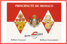 Monaco  2001 Cartera Oficial Monedas € Euro Set - Autres & Non Classés