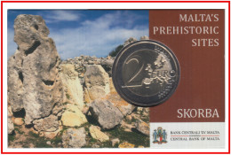 Malta 2020 2 € Euros Moneda Coin Card Templos Skorba - Autres & Non Classés