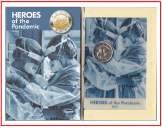 Malta 2021 2 € Euros Conmemorativos Cartera Oficial Héroes De La Pandemia Tira - Autres & Non Classés