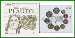 Italia  2016 Cartera Oficial Monedas € Euros + 2 Euros Conm. Tito Maccio Plaut - Altri & Non Classificati