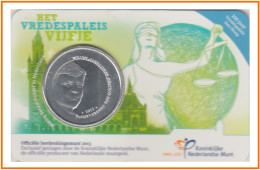 Holanda 2013 Cartera Oficial Coin Card Moneda 5 € Palacio De La Paz La Haya - Altri & Non Classificati
