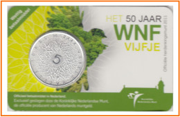 Holanda 2011 Cartera Oficial Coin Card Moneda 5 € 50 Aniversario De WNF - Altri & Non Classificati