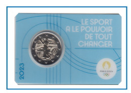 Francia France 2023 Cartera Oficial Coin Card 2€ Euros Conm. 3az París 2024 - Altri & Non Classificati