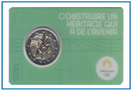 Francia France 2022 Cartera Oficial Coin Card 2€ Euros Conm. 2v París 2024 - Altri & Non Classificati