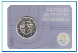 Francia France 2023 Cartera Oficial Coin Card 2€ Euros Conm. 3l París 2024 - Altri & Non Classificati