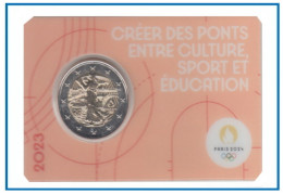 Francia France 2023 Cartera Oficial Coin Card 2€ Euros Conm. 3r París 2024 - Altri & Non Classificati