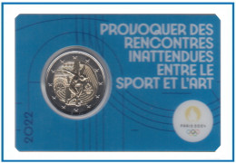 Francia France 2022 Cartera Oficial Coin Card 2€ Euros Conm. 2az París 2024 - Altri & Non Classificati