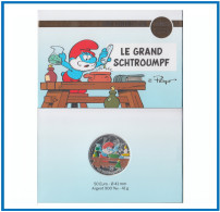 Francia France 2020 Cartera Oficial Coin Card 50 € Euros Color Ag Papa Pitufo - Altri & Non Classificati