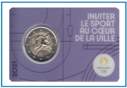 Francia France 2021 Cartera Oficial Coin Card 2€ Euros Conm. 1l París 2024 - Altri & Non Classificati