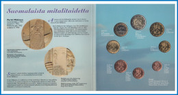 Finlandia 2001 Cartera Oficial Monedas € Euros Arte Finlandes De La Medalla - Altri & Non Classificati