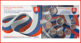 Eslovaquia 2018 Cartera Of Monedas € Euro Set + 2 Euros Conm República - Altri & Non Classificati