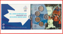 Eslovaquia 2010 Cartera Oficial Euros JJOO Invierno Vancouver + Medalla - Altri & Non Classificati