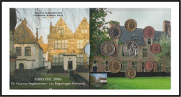 Bélgica 2006 Cartera Oficial Monedas € Euro Set  Patrimonio Les Béguinages - Sonstige & Ohne Zuordnung