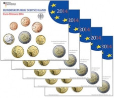 Alemania 2014 Cartera Oficial Euros € (5 Cecas) - Sonstige & Ohne Zuordnung