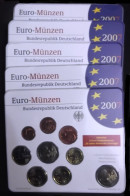 Alemania 2007 Cartera Oficial Euros € (5 Cecas) - Otros & Sin Clasificación