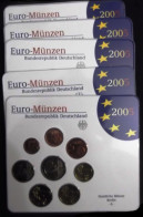 Alemania 2005 Cartera Oficial Euros € (5 Cecas) - Andere & Zonder Classificatie