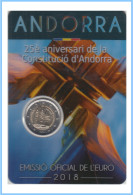 Andorra 2018 Cartera Oficial Coin Card Moneda 2 € Conm 25 Av. Constitución - Otros & Sin Clasificación