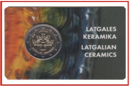 Letonia Latvija 2020 Cartera Oficial Coin Card Moneda 2€ Euros Cerámica - Altri & Non Classificati