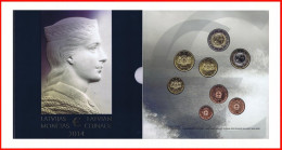 Letonia Latvija 2014 Cartera Oficial Monedas € Euro Doncella - Altri & Non Classificati