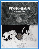 Estonia 2021 Cartera Oficial Coin Card Moneda 2 € Conm Fenno-Ugria - Sonstige & Ohne Zuordnung