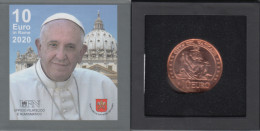 Vaticano 2020 Cartera Oficial Estuche Moneda 10 € Euros La Pietà - Andere & Zonder Classificatie