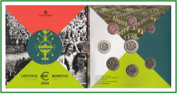 Lituania 2024 Cartera Oficial Monedas € Euro Set Festival De La Canción - Otros & Sin Clasificación