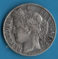 FRANCE 1 FRANC 1888 A Cérès Argent 835‰ Silver F# 216, Gad# 465, KM# 822 - 1 Franc